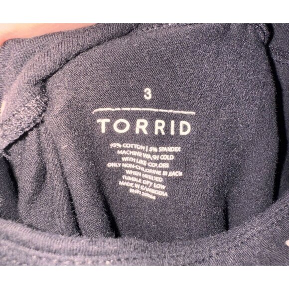 Torrid Womens Black Polka Dot cat kitty Print Skirt Size 3 - Picture 3 of 3